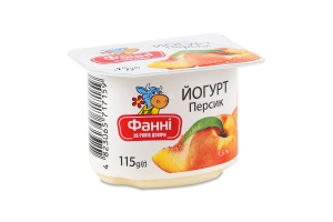 Йогурт з наповнювачем 1,5% Фанні (стаканчик 0,115кг)